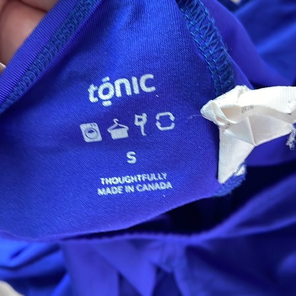 Tonic Active// Eterna Silk Strappy workout top royal blue - Picture 5 of 5